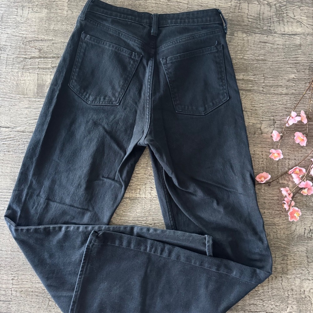 Abercrombie Curve Love 90s Relaxed Jeans Black High Rise Extra Long 28